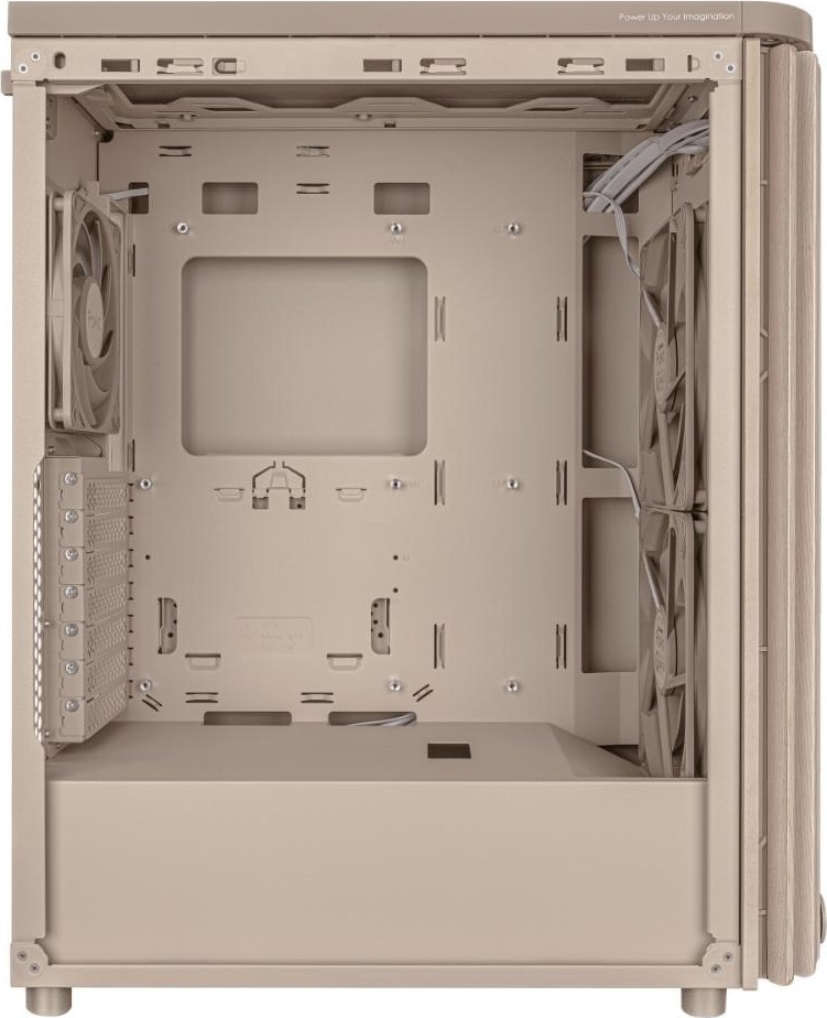 ASUS case PROART PA401 WOOD MESH PWM, ATX, 2x 160mm Fan, 1x 120mm Fan, Fan Hub, beige (béžová)