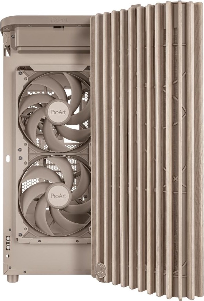 ASUS case PROART PA401 WOOD MESH PWM, ATX, 2x 160mm Fan, 1x 120mm Fan, Fan Hub, beige (béžová)