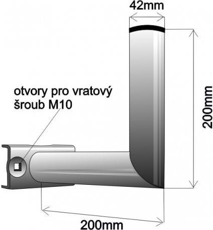 WFmetal Držák antény na stožár, žárový zinek, délka 20cm