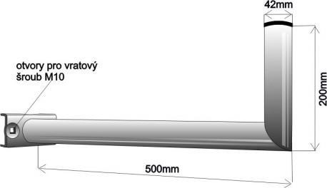 WFmetal Držák antény na stožár, žárový zinek, délka 50cm