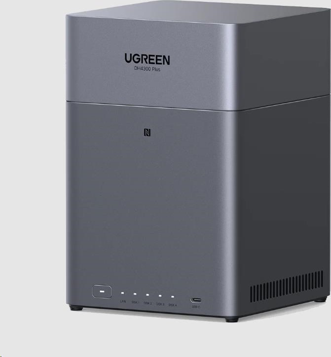 UGREEN NASync DH4300plus (2x4C/RockchipA76+A55/2,0GHz/8GBRAM/4xSATA/1x2,5GbE/2xUSB3.2/1xUSB-C/HDMI)