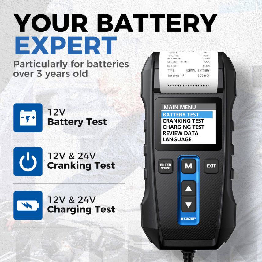 Viking TOPDON testovací jednotka autobaterie BT300P