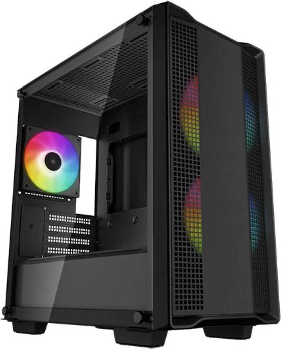 DEEPCOOL Case CC360 ARGB, mATX, Průhledná bočnice, 3x120mm Fan, černá