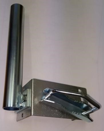 WFmetal Držák antény na stožár pro NanoStation s náklonem, galvanický zinek, délka 7cm
