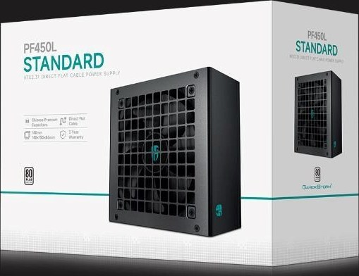 DEEPCOOL GAMERSTORM zdroj 450W PF450L, 120mm, 80+, černá