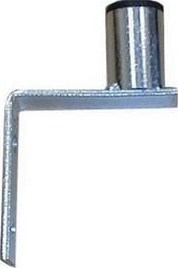 WFmetal Držák antény na zeď mini, galvanický zinek, délka 8,5cm, výška 5cm