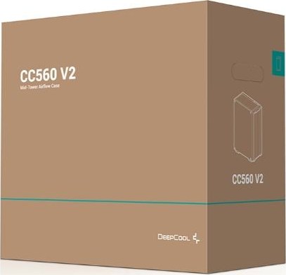 DEEPCOOL Case CC560 V2, ATX, Průhledná bočnice, 4x120mm Fan, černá