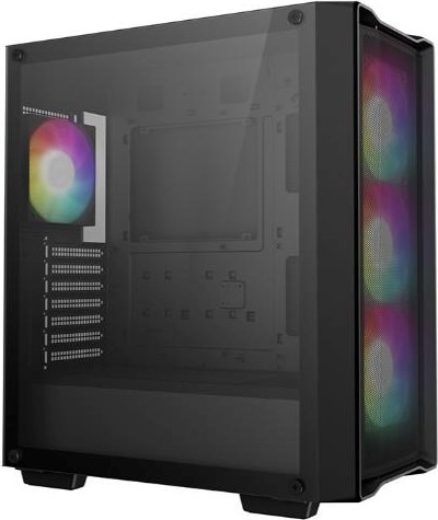 DEEPCOOL Case CC560 MESH V2, ATX, ARGB, Průhledná bočnice, 4x120mm Fan, černá