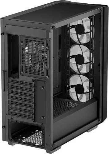 DEEPCOOL Case CC560 MESH V2, ATX, ARGB, Průhledná bočnice, 4x120mm Fan, černá