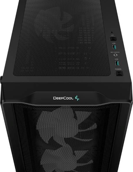DEEPCOOL Case CC560 MESH V2, ATX, ARGB, Průhledná bočnice, 4x120mm Fan, černá