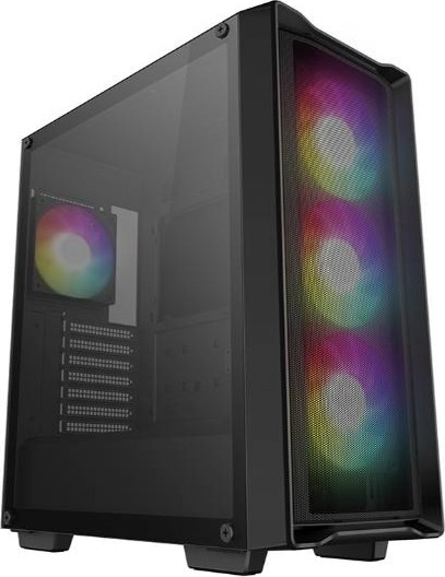 DEEPCOOL Case CC560 MESH V2, ATX, ARGB, Průhledná bočnice, 4x120mm Fan, černá