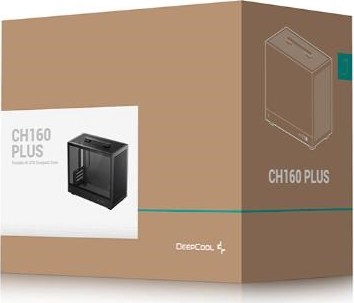 DEEPCOOL Case CH160 PLUS, mATX, Průhledná bočnice, černá
