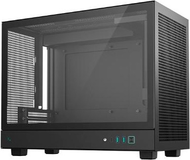 DEEPCOOL Case CH160 PLUS, mATX, Průhledná bočnice, černá