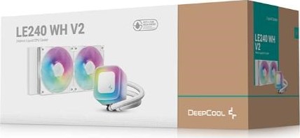 DEEPCOOL Vodní chladič LE240 WH V2, ARGB, 2x120mm, AM5, LGA1851, bílá