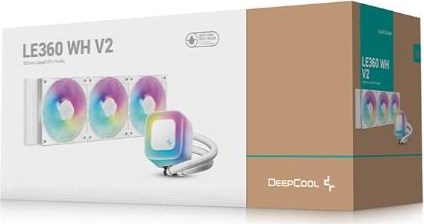 DEEPCOOL Vodní chladič LE360 WH V2, ARGB, 3x120mm, AM5, LGA1851, bílá