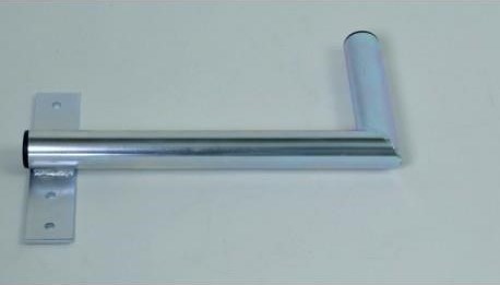 WFmetal Držák antény na zeď u okna s pásem, levé uchycení, galvanický zinek, délka 40cm