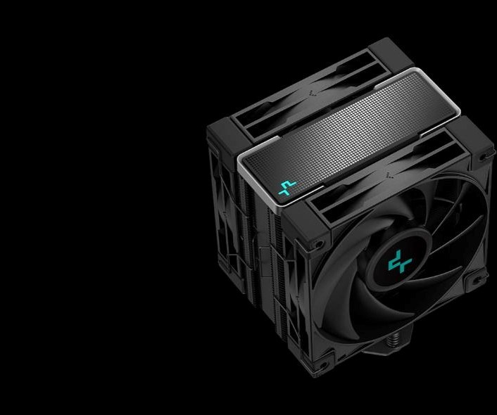 DEEPCOOL CPU Chladič AK400 ZERO DARK PLUS, 2x120mm, LGA1851, AM5, černá