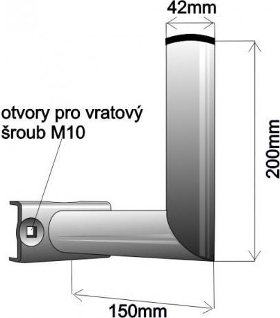 WFmetal Držák antény na stožár, galvanický zinek, délka 15cm