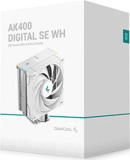 DEEPCOOL CPU Chladič AK400 DIGITAL SE WH, 1x120mm, LGA1851, AM5, bílá