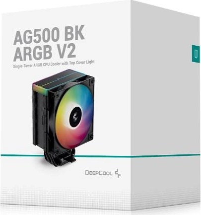 DEEPCOOL CPU Chladič AG500 BK ARGB V2, 1x120mm, LGA1851, AM5, černá