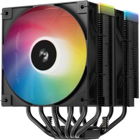DEEPCOOL CPU Chladič AG620 BK ARGB V2, 2x120mm, LGA1851, AM5, černá