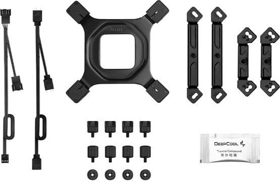 DEEPCOOL CPU Chladič AG620 BK ARGB V2, 2x120mm, LGA1851, AM5, černá