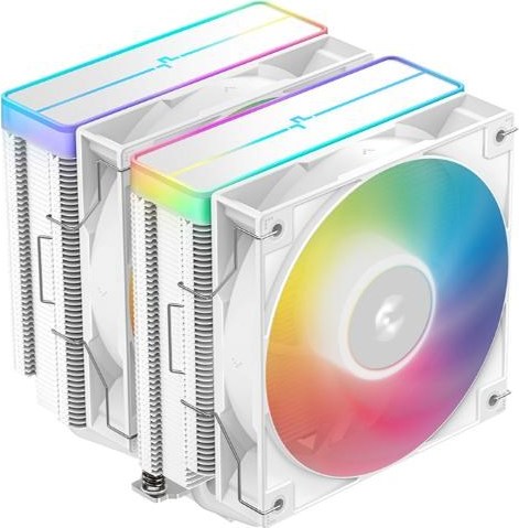 DEEPCOOL CPU Chladič AG620 WH ARGB V2, 2x120mm, LGA1851, AM5, bílá