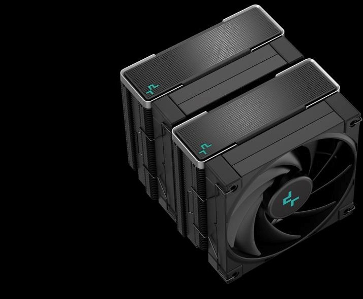 DEEPCOOL CPU Chladič AK620 ZERO DARK, 2x120mm, LGA1851, AM5, černá