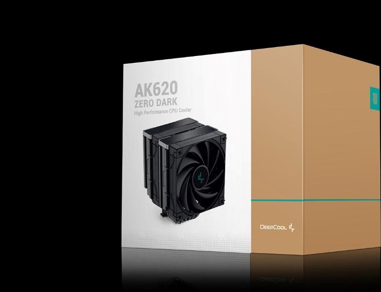 DEEPCOOL CPU Chladič AK620 ZERO DARK, 2x120mm, LGA1851, AM5, černá