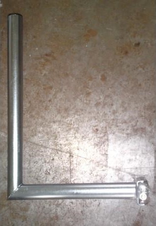 WFmetal Držák antény na stožár, galvanický zinek, délka 35cm, výška 50cm