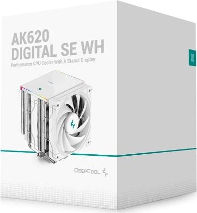 DEEPCOOL CPU Chladič AK620 DIGITAL SE WH, ARGB, 2x120mm, LGA1851, AM5, bílá