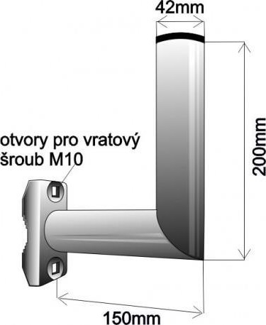 WFmetal Držák antény na balkón, galvanický zinek, délka 15cm