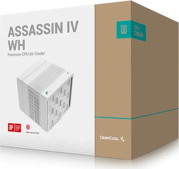 DEEPCOOL CPU Chladič ASSASSIN IV WH, 1x120mm, 1x140mm, LGA2066, AM5, bílá