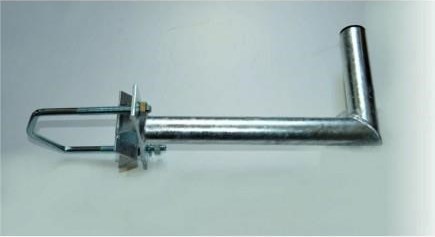 WFmetal Držák antény na stožár do průměru 120mm s vinklem, žárový zinek, délka 35cm