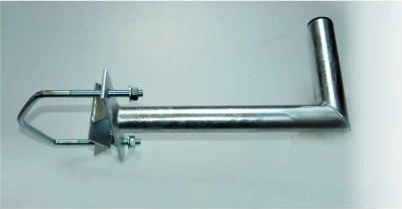 WFmetal Držák antény na stožár do průměru 150mm s vinklem, žárový zinek, délka 35cm