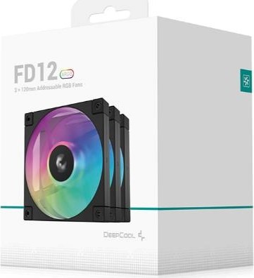 DEEPCOOL Ventilátor FD12 ARGB 3v1, 3x120mm, ARGB, černá
