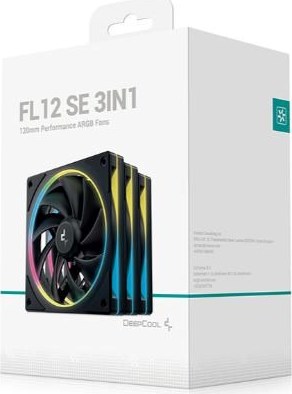 DEEPCOOL Ventilátor FL12 SE 3v1, 3x120mm, ARGB, černá