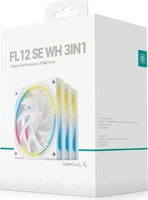 DEEPCOOL Ventilátor FL12 SE WH 3v1, 3x 120mm, ARGB, bílá