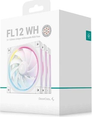 DEEPCOOL Ventilátor FL12 WH 3v1, 3x120mm, ARGB, bílá