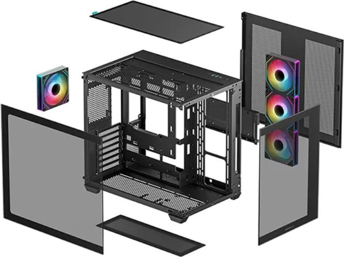 DEEPCOOL Case CG530 4F, ATX, Průhledná bočnice, černá