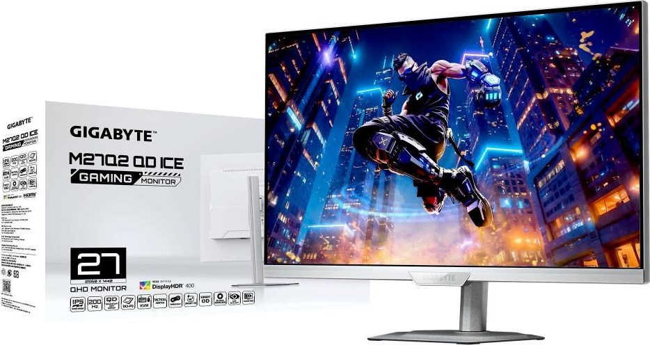 GIGABYTE LCD - 27" Gaming monitor M27Q2 QD ICE, IPS, 2560 x 1440 QHD, 200Hz, 1000:1, 350cd/m2, 1ms, 2xHDMI, 1xDP