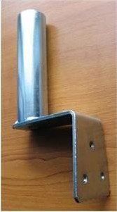 WFmetal Držák antény na zeď mini, galvanický zinek, délka 8,5cm, výška 15cm