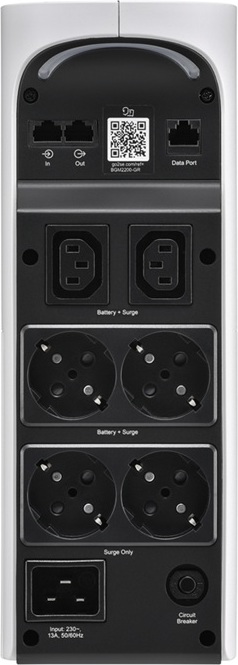 APC Back-UPS Pro, 2200VA/1320W, Tower, 230V, 4x Schuko and 2x IEC C13 outlets, RGB