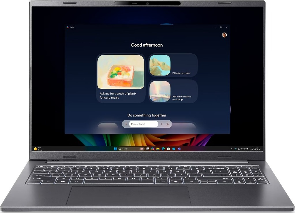 ACER NTB Aspire 16 AI (A16-52M-78L6),Ultra 7 258V,16"WUXGA,32GB,1TB SSD,Intel Arc 130V,W11H,Gray