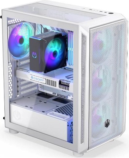 ENDORFY Case Arx 500 ARGB, Průhledná bočnice, ATX, 4x140mm ARGB Fan, bílá