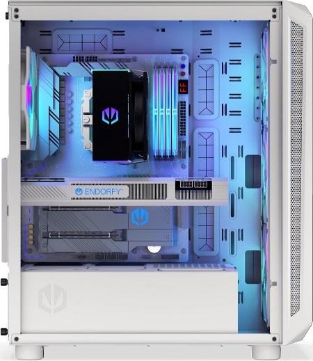 ENDORFY Case Arx 500 ARGB, Průhledná bočnice, ATX, 4x140mm ARGB Fan, bílá