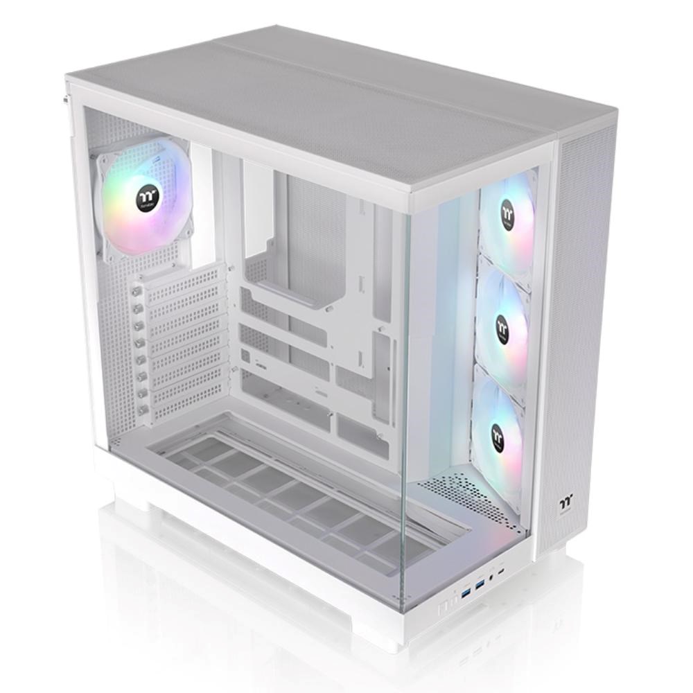 THERMALTAKE Case View 380 XL TG ARGB, ATX, Průhledná bočnice, 4x 120mm ARGB Fan, bílá
