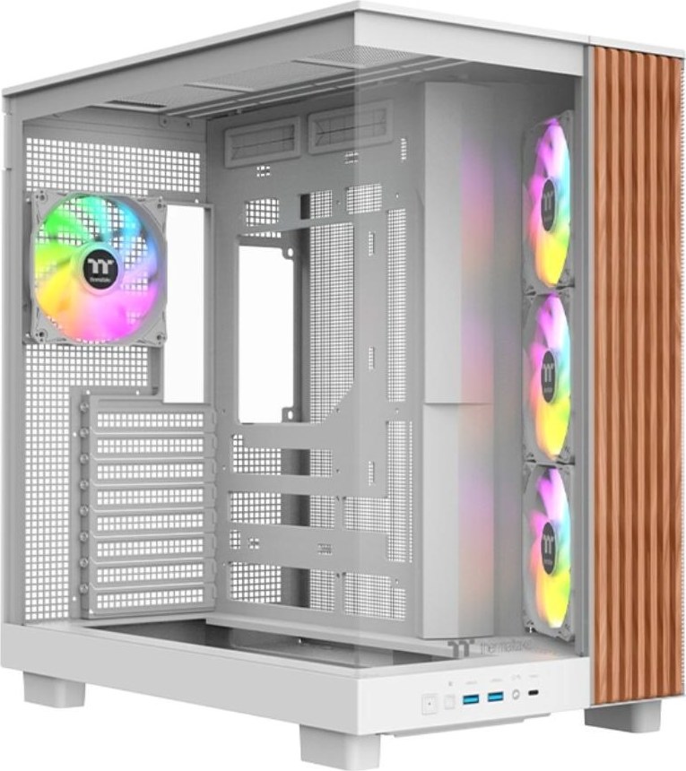 THERMALTAKE Case View 380 XL WS ARGB, Průhledná bočnice, bílá