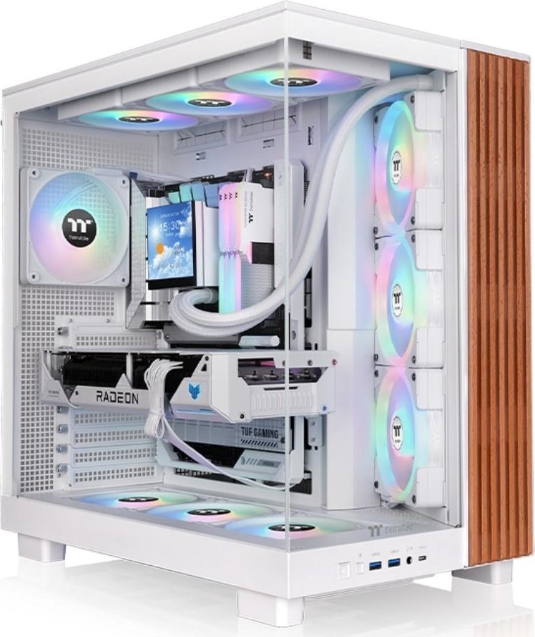 THERMALTAKE Case View 380 XL WS ARGB, Průhledná bočnice, bílá