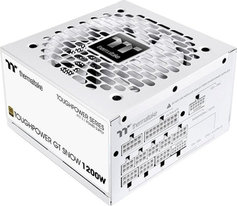 THERMALTAKE zdroj 1200W Toughpower GT, 120mm, Plně modulární, 80+ Gold, bílá